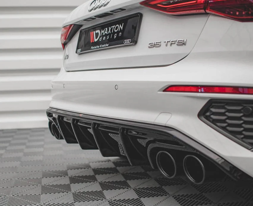 Maxton Design Rear Valance + Exhaust Ends Imitation Audi A3 S-Line Sportback 8Y (2020-) - Image 4