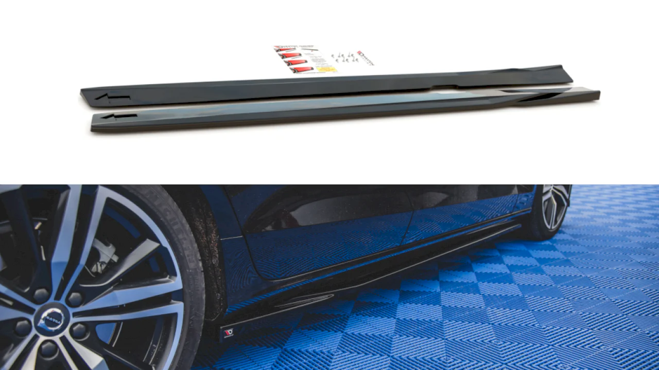 Maxton Design Side Skirts Diffusers V.1 for Volvo S60 R-Design MK3