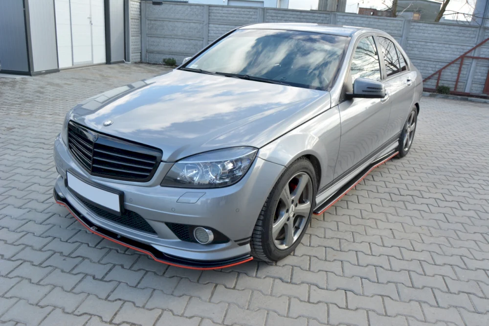 Maxton Design Side Skirts for Mercedes C-Class W204 AMG-Line (Pre-FL2010-2015) - Image 2