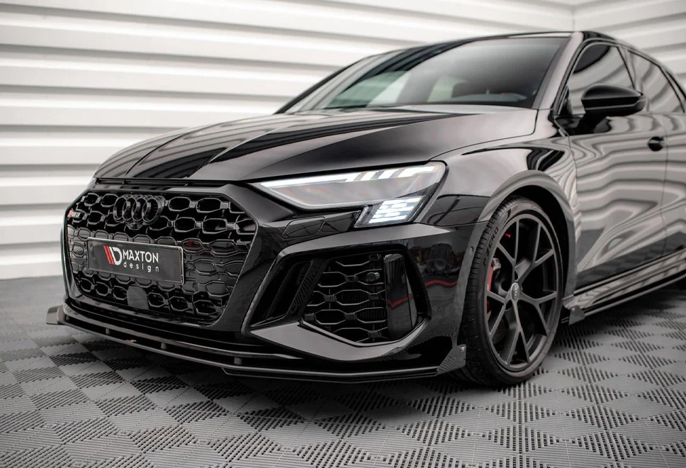 Maxton Design Street Pro Front Splitter V.1 (+Flaps) Audi RS3 Sportback 8Y - Image 3