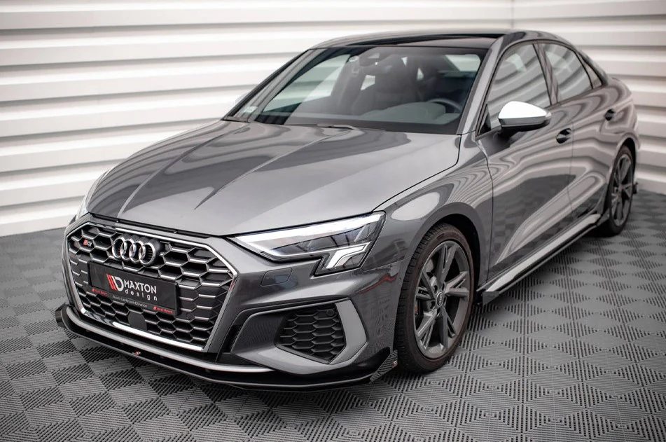 Maxton Design Street Pro Front Splitter V.1 (+Flaps) Audi S3/A3 S-Line 8Y - Image 2
