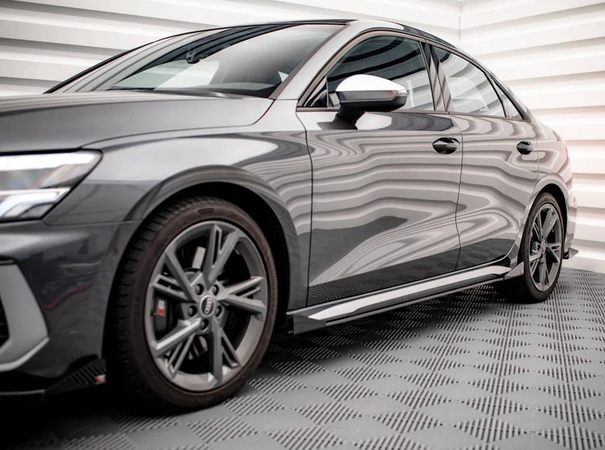 Maxton Design Street Pro Side Skirts Diffusers (+Flaps) Audi S3/A3 S-Line 8Y - Image 4