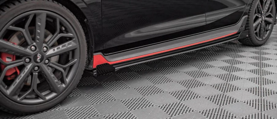 Maxton Design Street Pro Side Skirts Diffusers (+Flaps) Hyundai i20 N Mk3 - Image 3