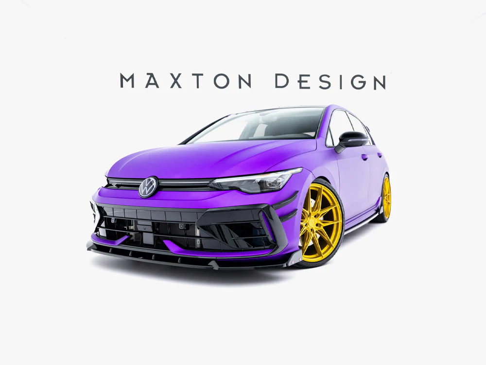 Maxton Front Splitter V3 with Flaps for Volkswagen Golf R Mk8 Facelift - Image 2
