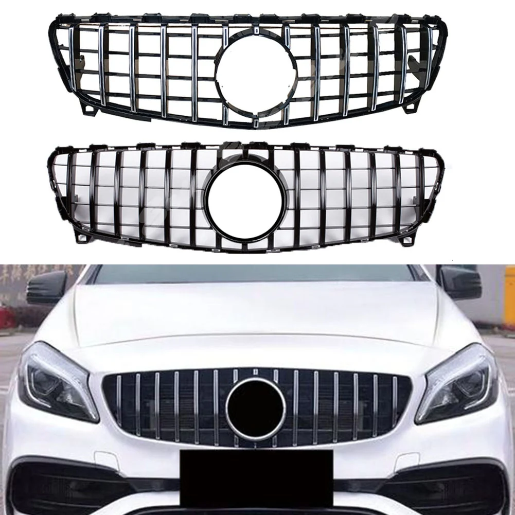 Mercedes Benz A Class W176 Facelift Linear GT AMG Style Front Grille (2016 - 2018 MK3 Models)