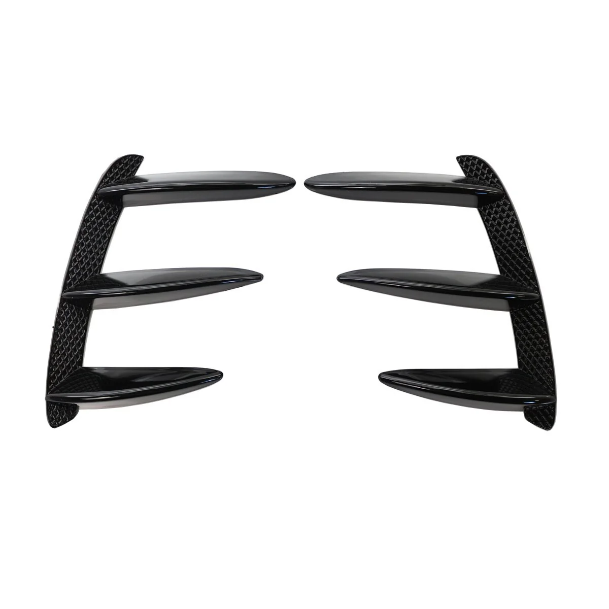 Mercedes Benz A Class W176 MK3 Gloss Black Three Blade Rear Canard Pair (2012 - 2018 Models) - Image 2