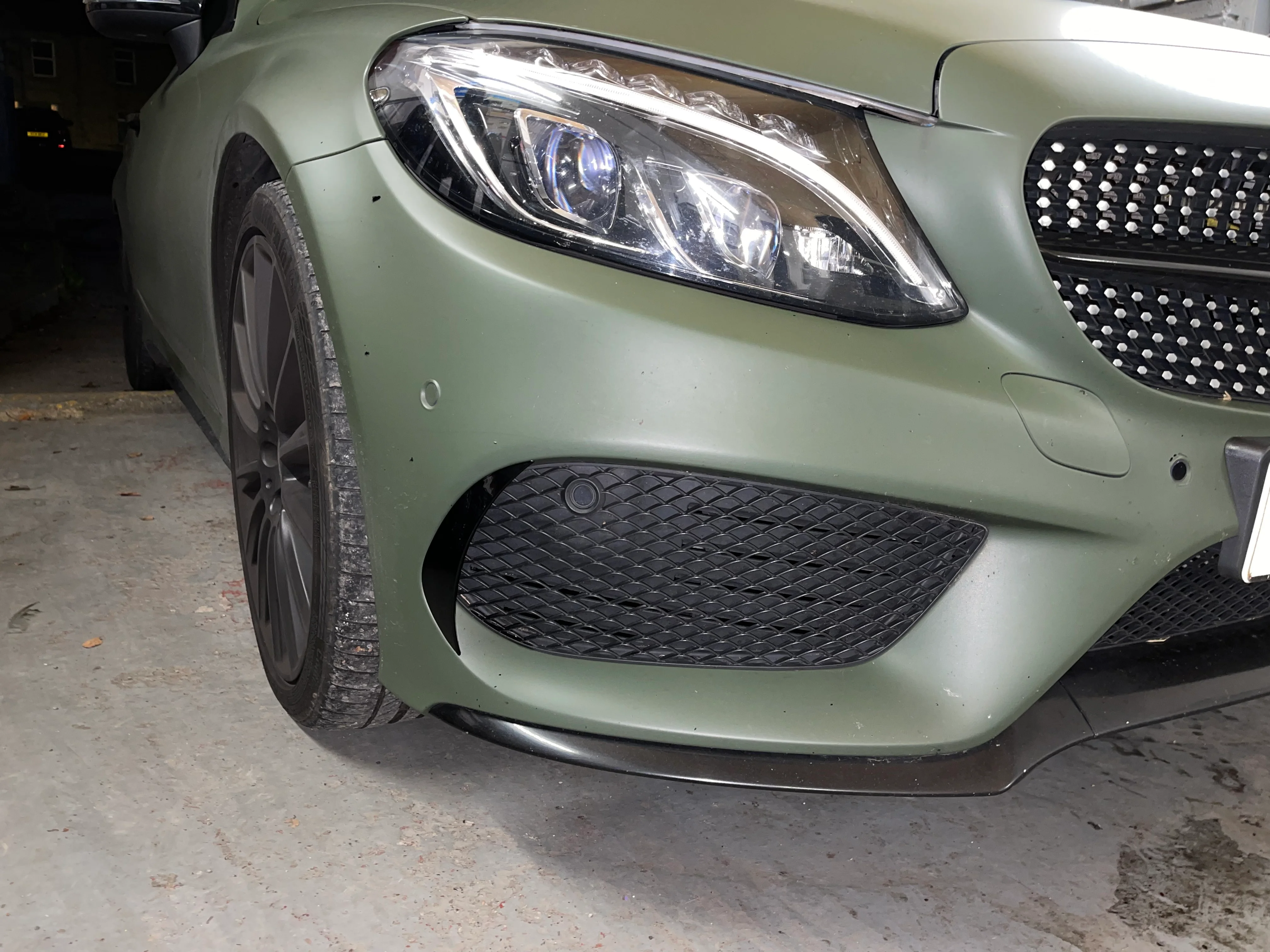 Front Bumper Canards for Mercedes C Class W205 (2015+ Models) - Image 3