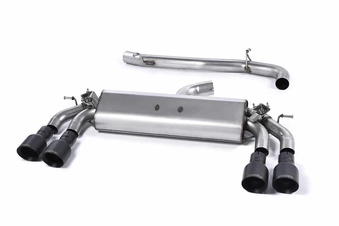 Milltek VW Golf MK7 R 2.0 TSI (300PS) (14+) Non-Resonated Cat-Back Exhaust- Cerakote Black Round Tips – SSXVW404