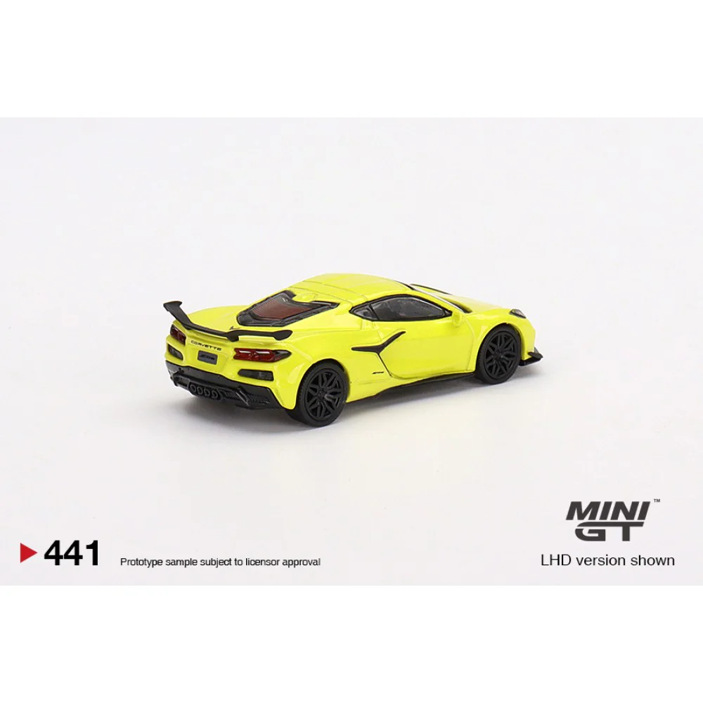 MINI GT - 1/64 CHEVROLET CORVETTE Z06 2023 ACCELERATE YELLOW NO. 441 (RHD) - Image 3