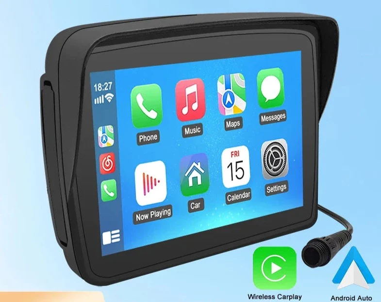 Motorcycle / ATV Wireless Apple Carplay / Android Auto Display & Bracket Kit IPX7 (Waterproof) - Image 4
