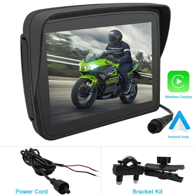 Motorcycle / ATV Wireless Apple Carplay / Android Auto Display & Bracket Kit IPX7 (Waterproof) - Image 5