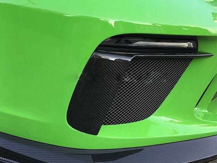 Porsche 911 GT3 RS Dry Carbon Fibre Front Bumper Air Intake Canards (2017-2018) - Image 2
