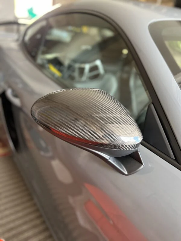 Porsche Carbon Fibre Mirror Cover Replacements 718 Cayman GT4 - Image 2