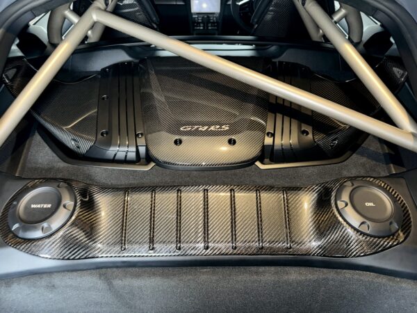 Porsche Cayman 981/718 Carbon Engine Cover & Bulkhead Brace Bar - Image 2