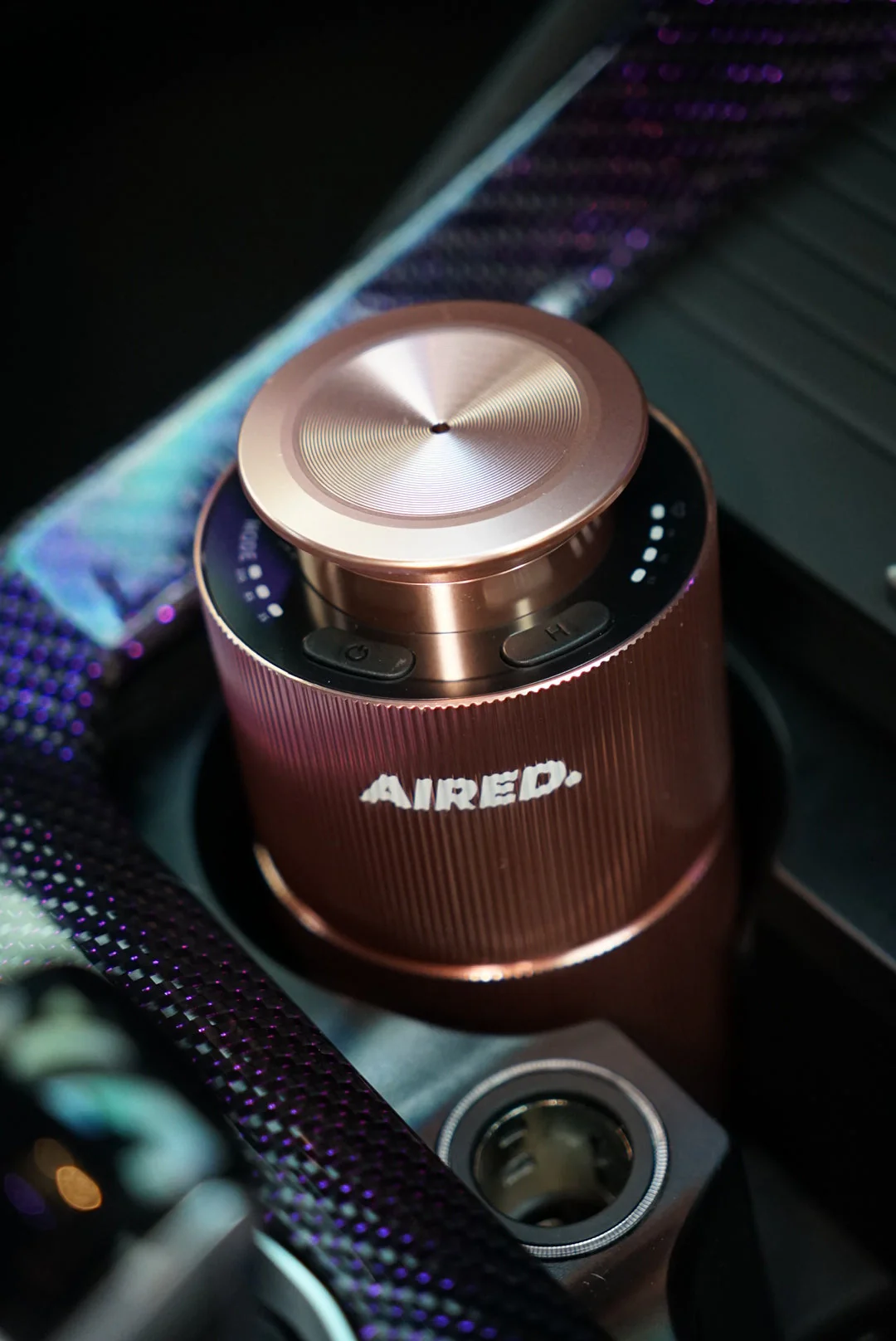 PRO1 In-Car / Home Mini Luxury Electronic Rechargeable Essential Oils Diffuser By AIRED. (ROSE GOLD) - Image 3
