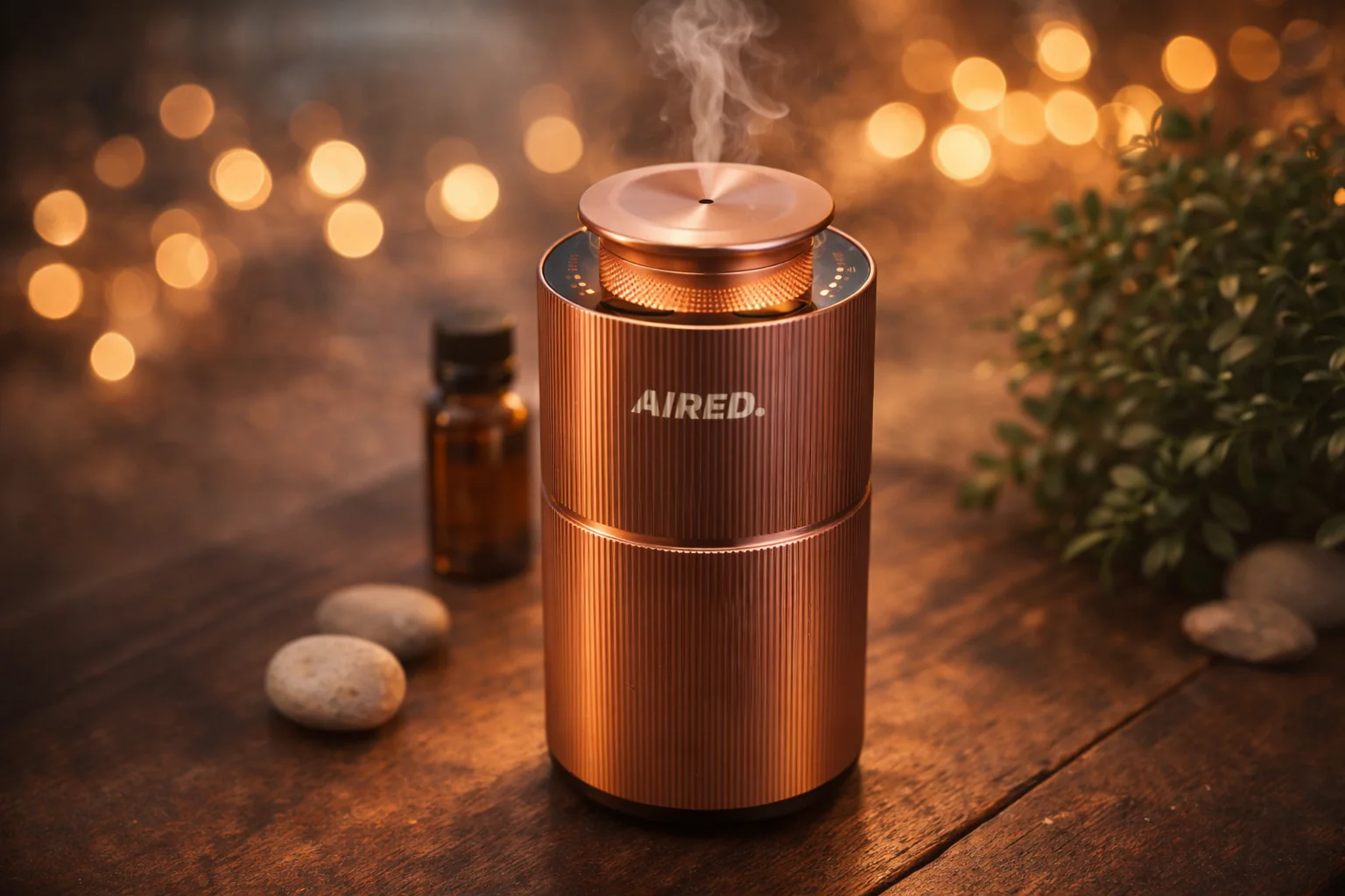 PRO1 In-Car / Home Mini Luxury Electronic Rechargeable Essential Oils Diffuser By AIRED. (ROSE GOLD) - Image 9