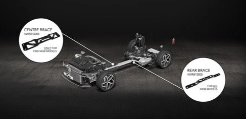 Racingline Performance Centre Tunnel Brace - FWD MQB - Image 4