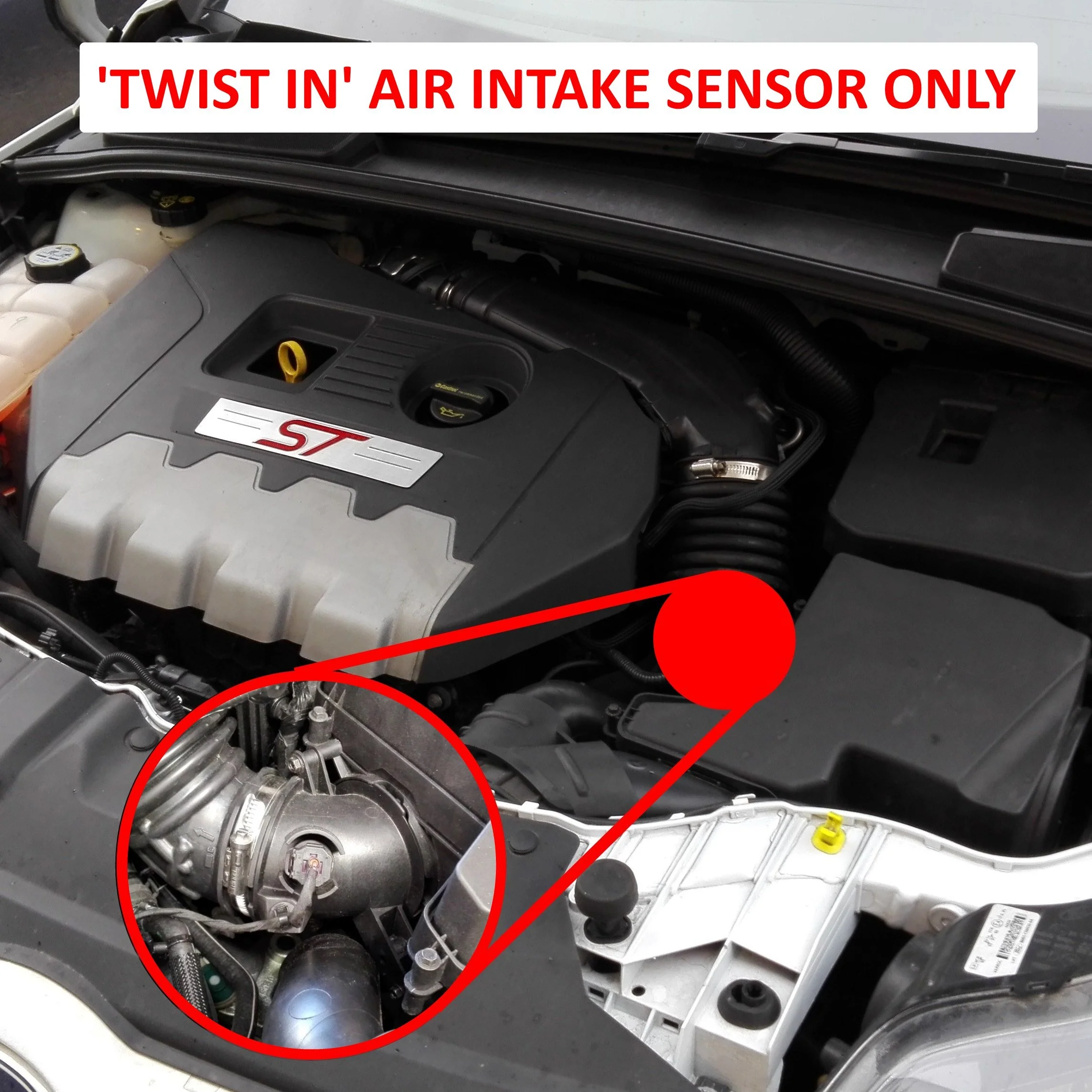 RamAir Ford Focus ST 250 mk3 2.0T 2015 onwards – Air Filter Heat Shield Crossover Hard Pipe Induction Kit - Image 6