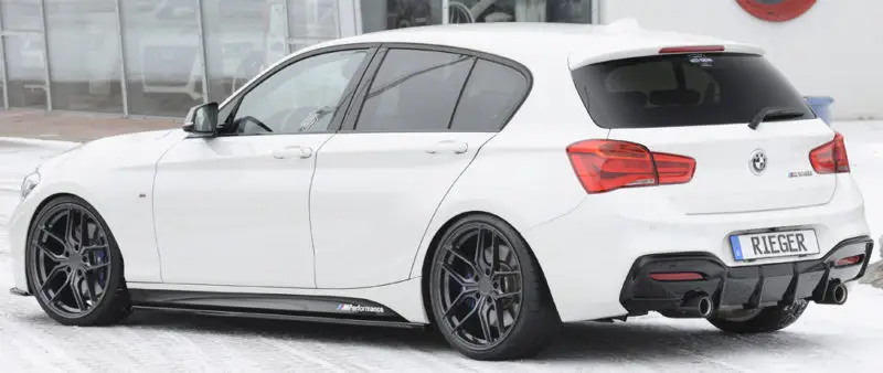 Rieger BMW M135i/M140i (F20/F21) Rear Bumper Diffuser – Gloss Black (2015-2019) - Image 4