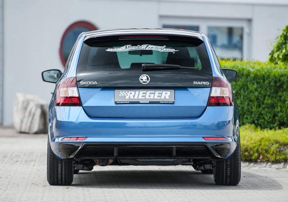 Rieger Skoda Rapid Spaceback Rear Diffuser Insert - Image 2