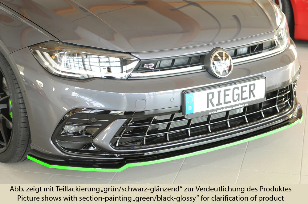 Rieger VW Polo AW GTI/R-Line Facelift Front Splitter - Image 4