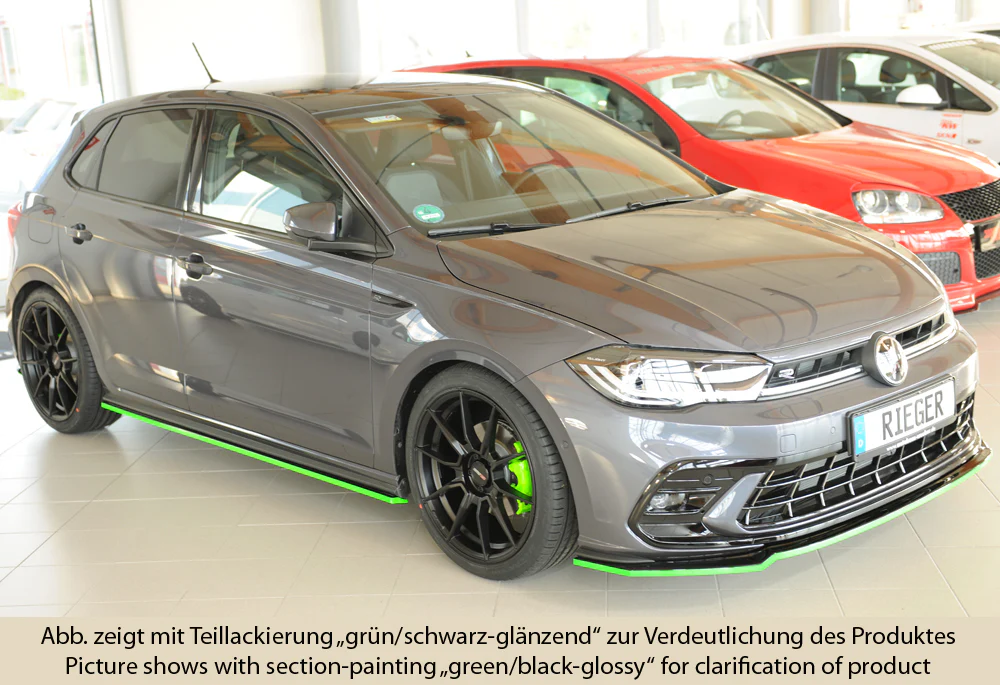 Rieger VW Polo AW GTI/R-Line Facelift Front Splitter - Image 5