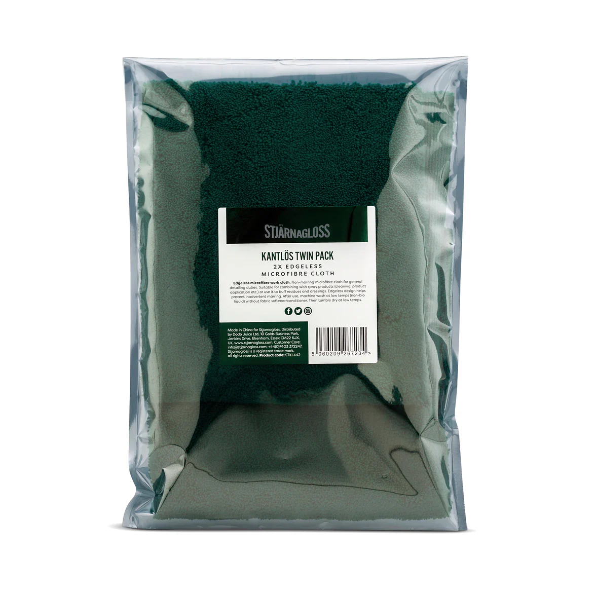 Stjarnagloss Kantlös Twin Pack - Microfibre Buffing Cloths - Image 4