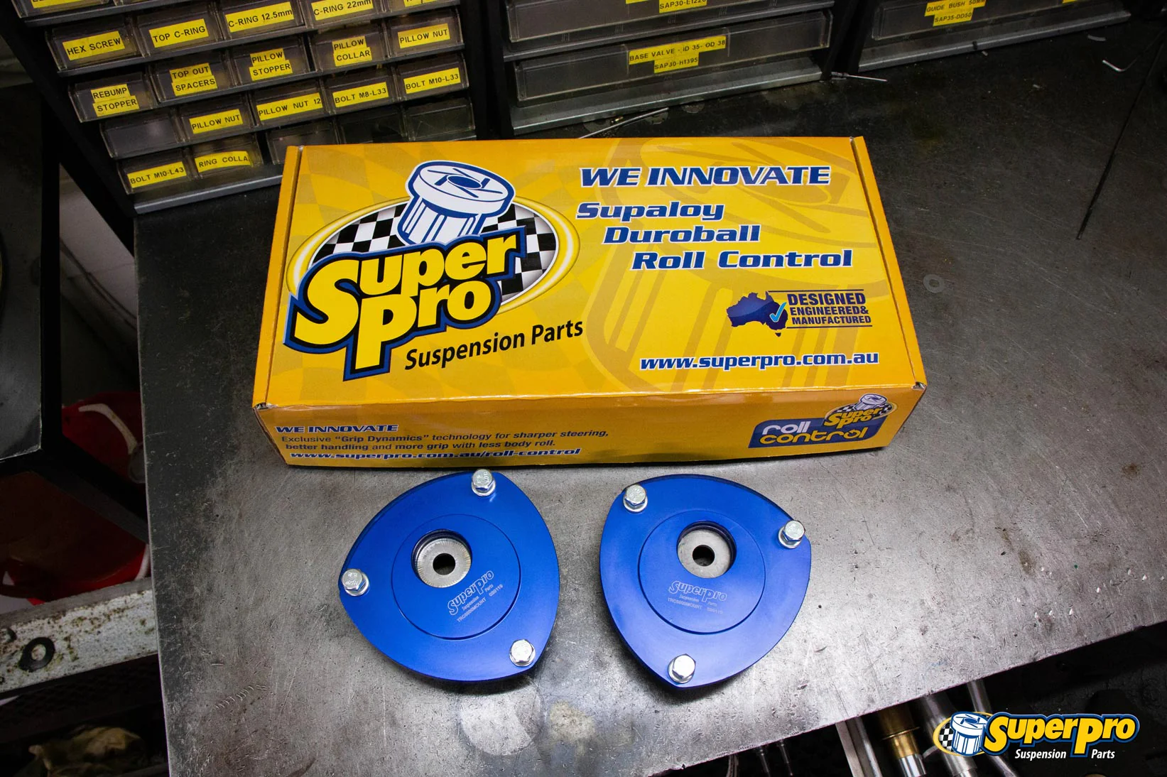 SuperPro VAG MQB Offset Strut Camber Mounts (Front) - Image 3