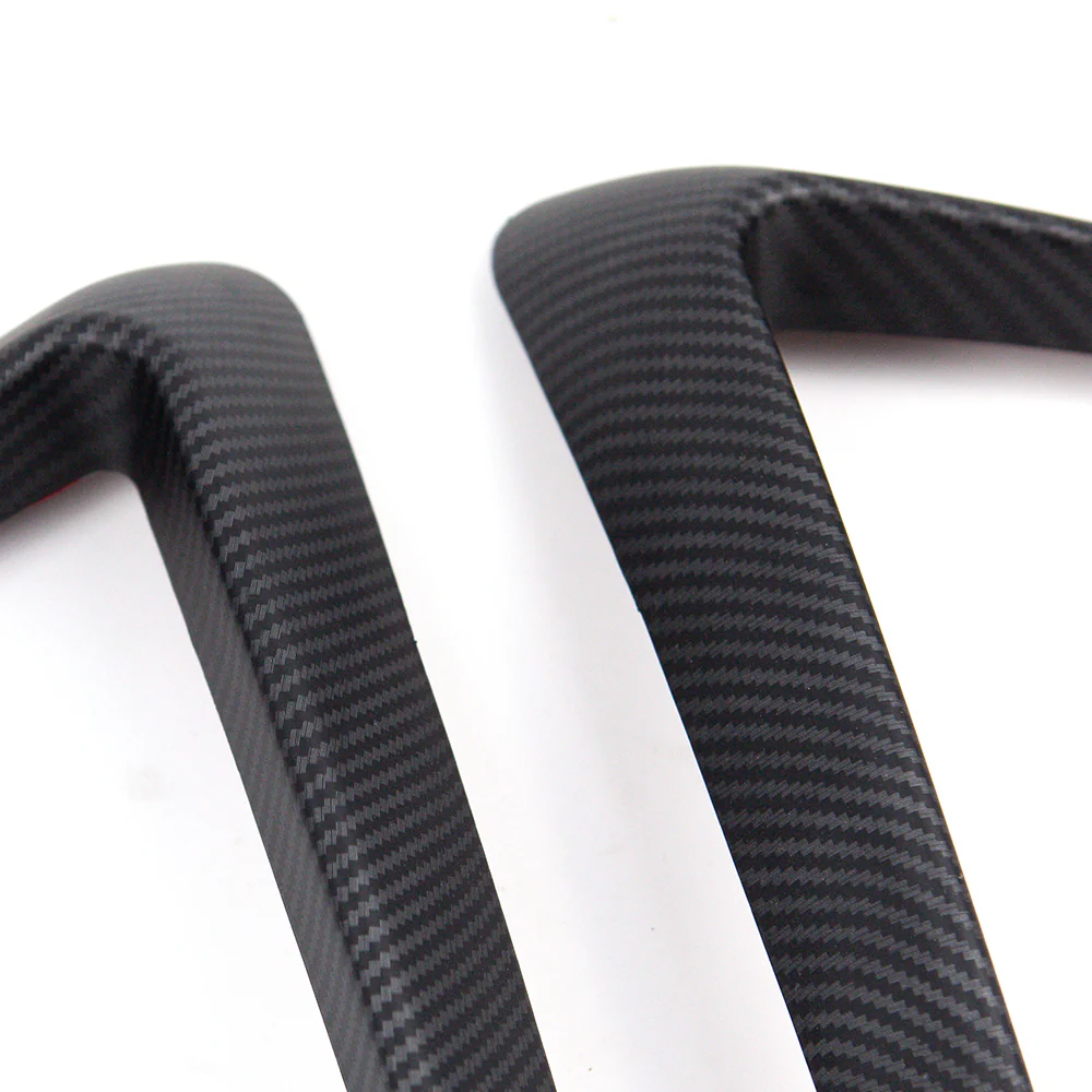 Tesla Model 3 Front Gloss Black / Carbon Fibre Look Canard Set (2017 Onwards) - Image 4