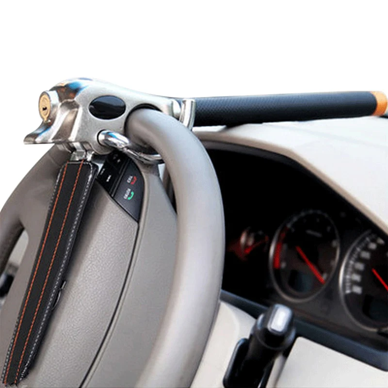 Universal Leather Steering Wheel Lock / Anti Theft Device - Image 3