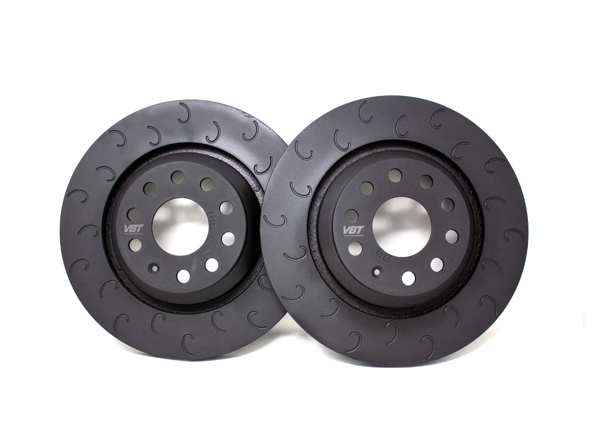 VBT 310mm Direct Replacement J-Shaped Hook/Grooved Rear Brake Discs