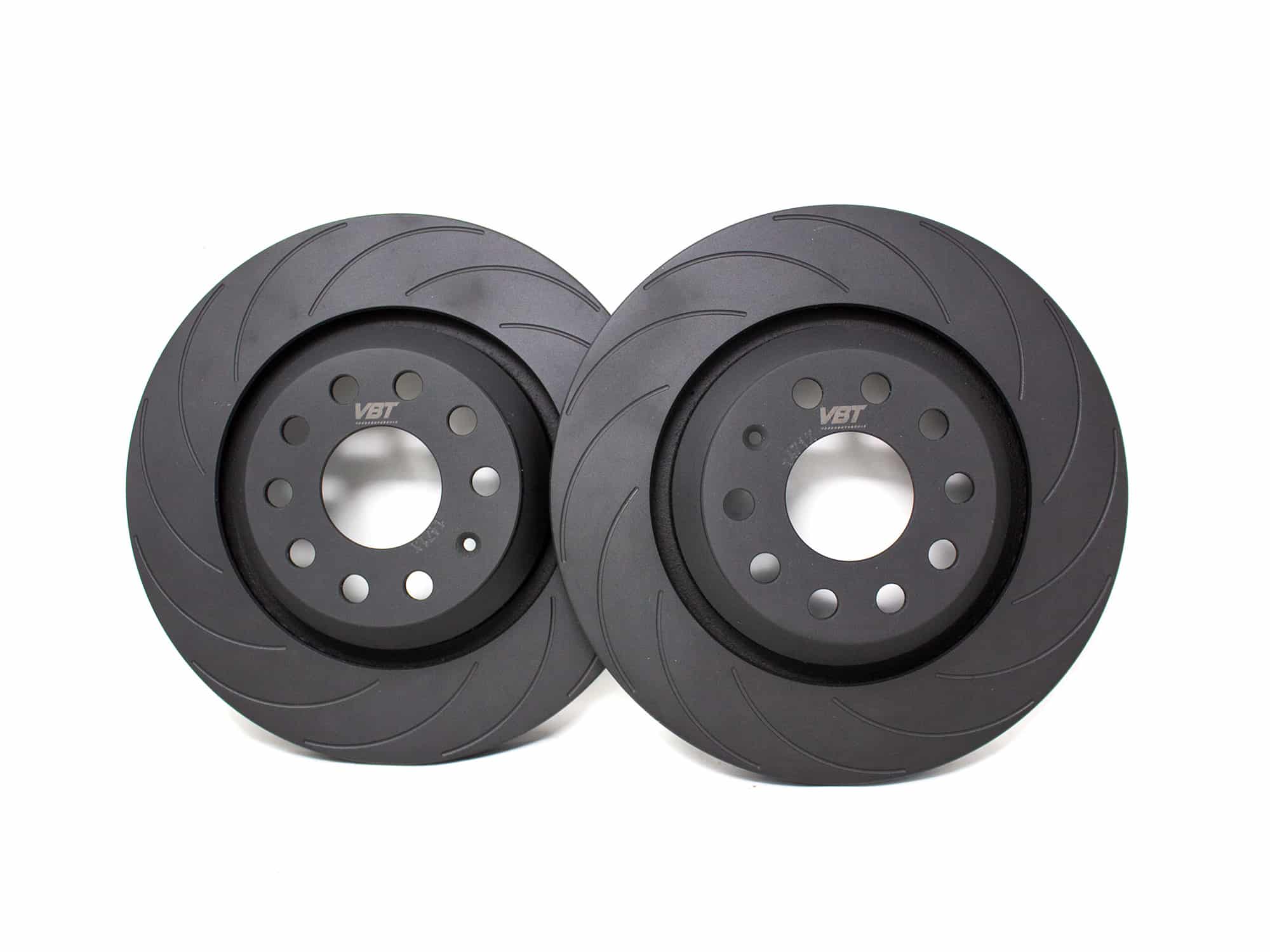 VBT 340mm Direct Replacement J-Shaped Hook/Grooved Front Brake Discs - Image 2