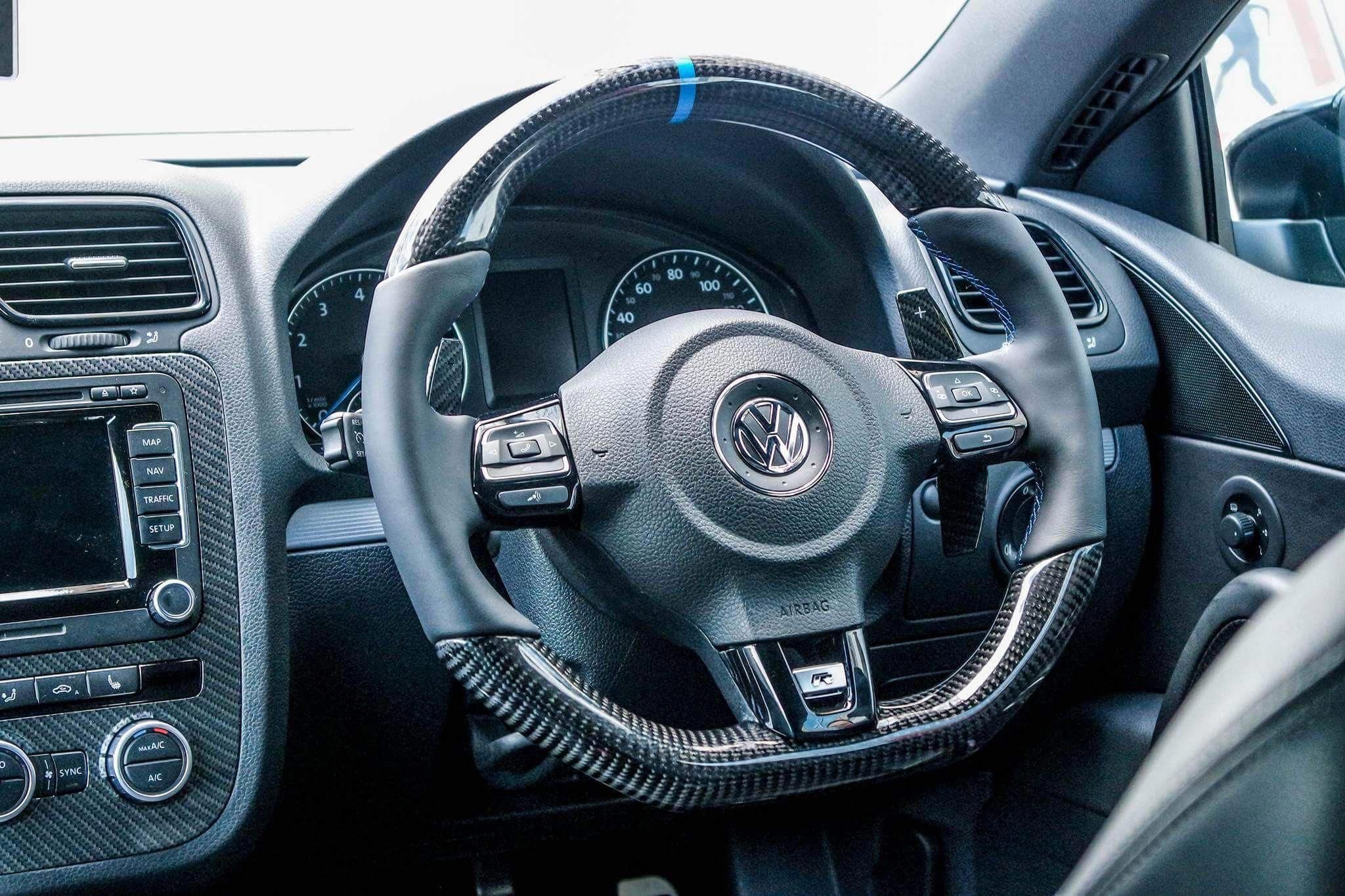Volkswagen Golf MK6 GTI / R Carbon Fibre Steering Wheel (CUSTOM / 2009 - 2013 Models) - Image 4
