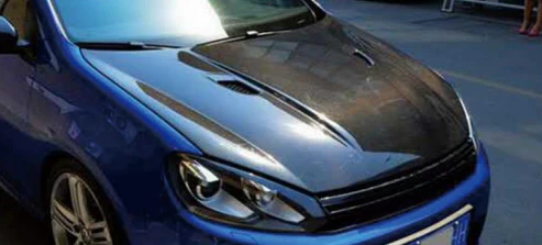 Volkswagen Golf MK6 GTI Style Carbon Fibre Bonnet / Hood (2009 - 2013 Models) DAS - Image 2
