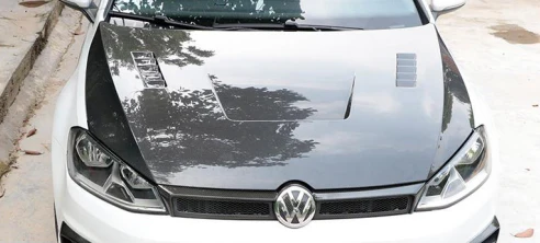 Volkswagen Golf MK7 / MK7.5 LY Style Carbon Fibre Vented Bonnet (Replacement) 2013 - 2021 / DAS - Image 2