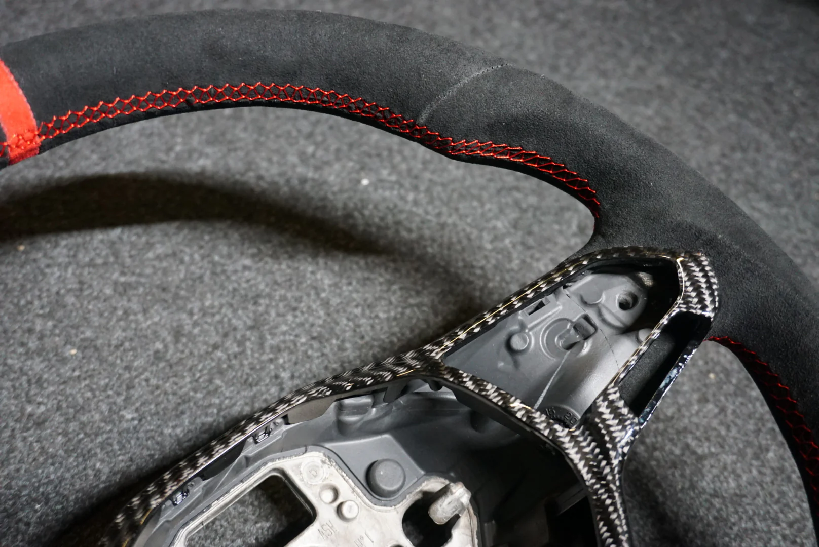 Volkswagen Golf MK8 Bespoke Custom Alcantara / Leather Steering Wheel (CUSTOM /  GTI / GTD / R-Line / R 2020+ Models) - Image 4