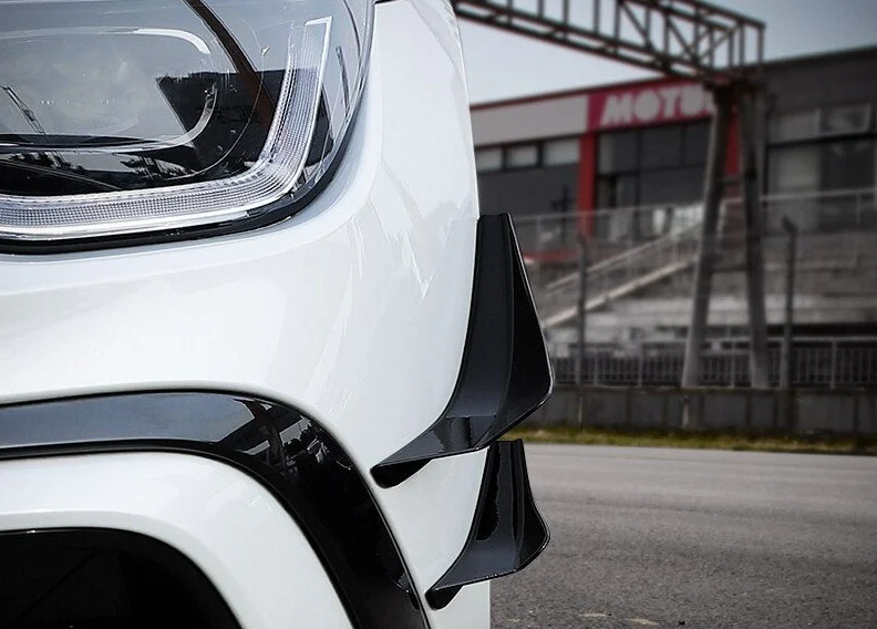 Volkswagen Golf MK8 Gloss Black Front Bumper Quad Canards (2021+ Models) - Image 2