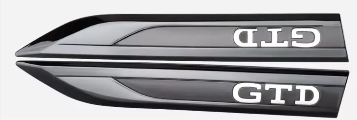 Volkswagen GTD Side / Wing Badges (2020+ Version)