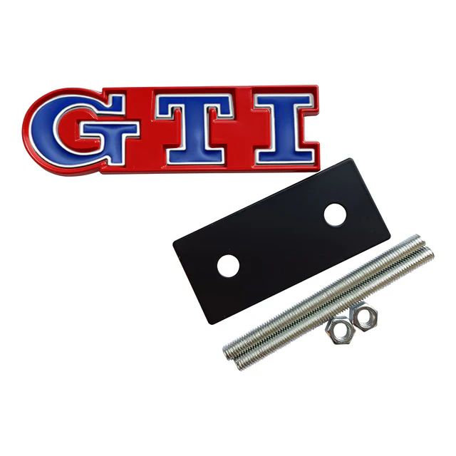 Volkswagen GTI Front Grille Replacements Badges - Gloss Red Backing Plate - Image 10