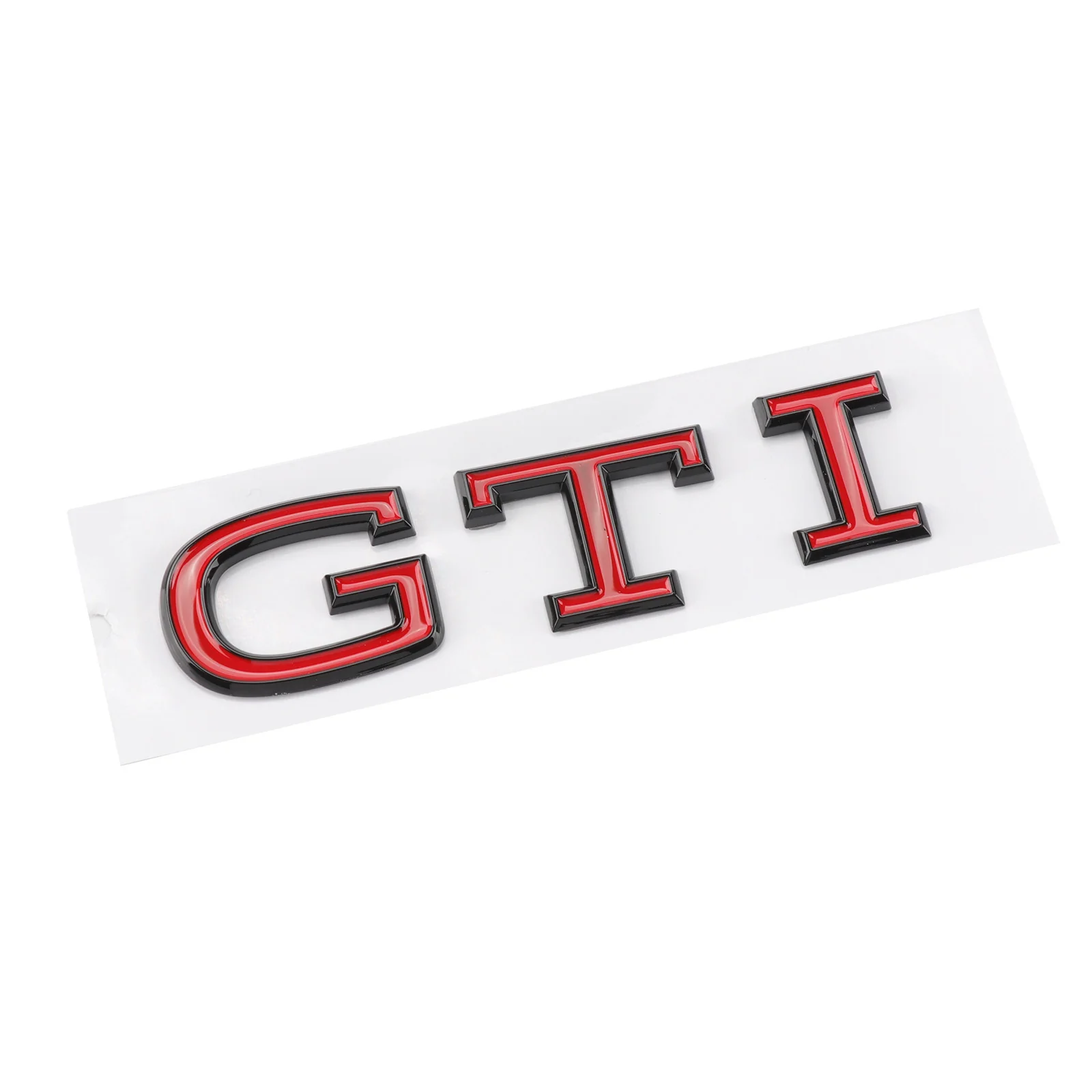 Volkswagen GTI Central Rear Boot Badge (2021+ Version) Black + Red / Red + Silver - Image 5