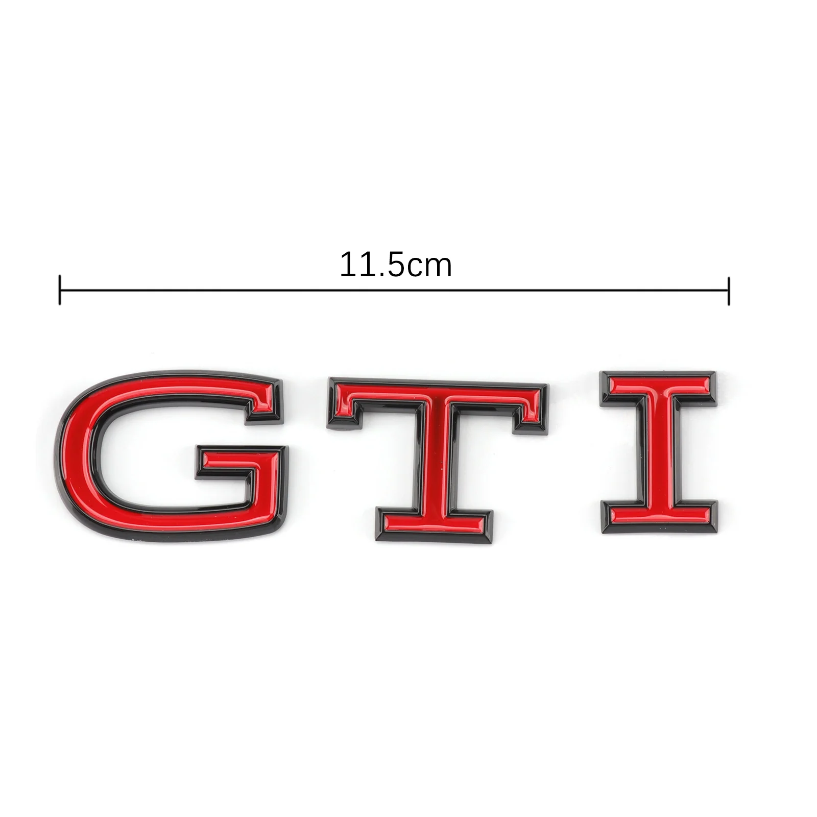 Volkswagen GTI Central Rear Boot Badge (2021+ Version) Black + Red / Red + Silver - Image 7