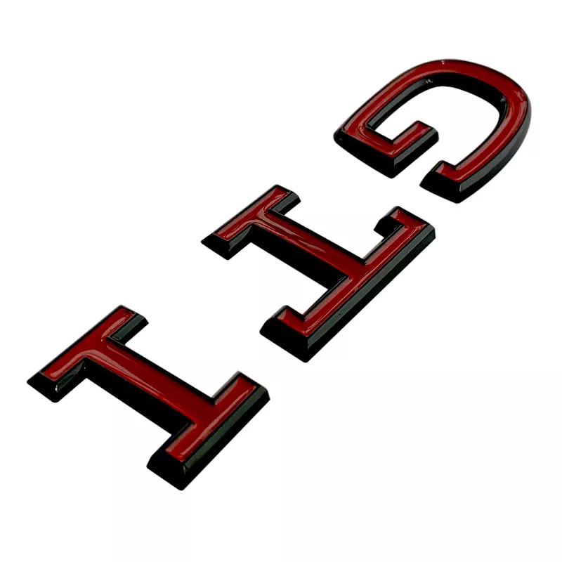 Volkswagen GTI Central Rear Boot Badge (2021+ Version) Black + Red / Red + Silver - Image 9