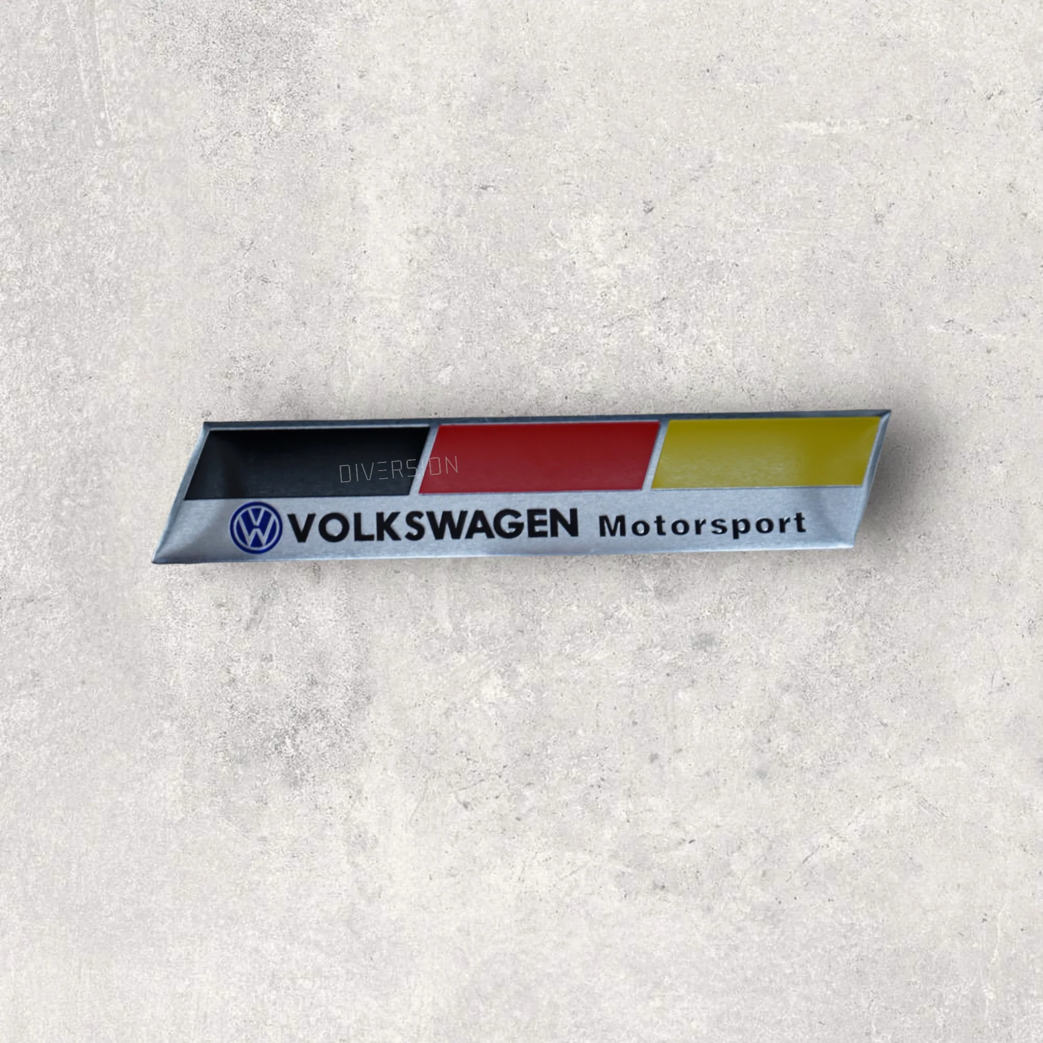 Volkswagen Motorsport German Flag Self Adhesive Metal Badge - Image 3