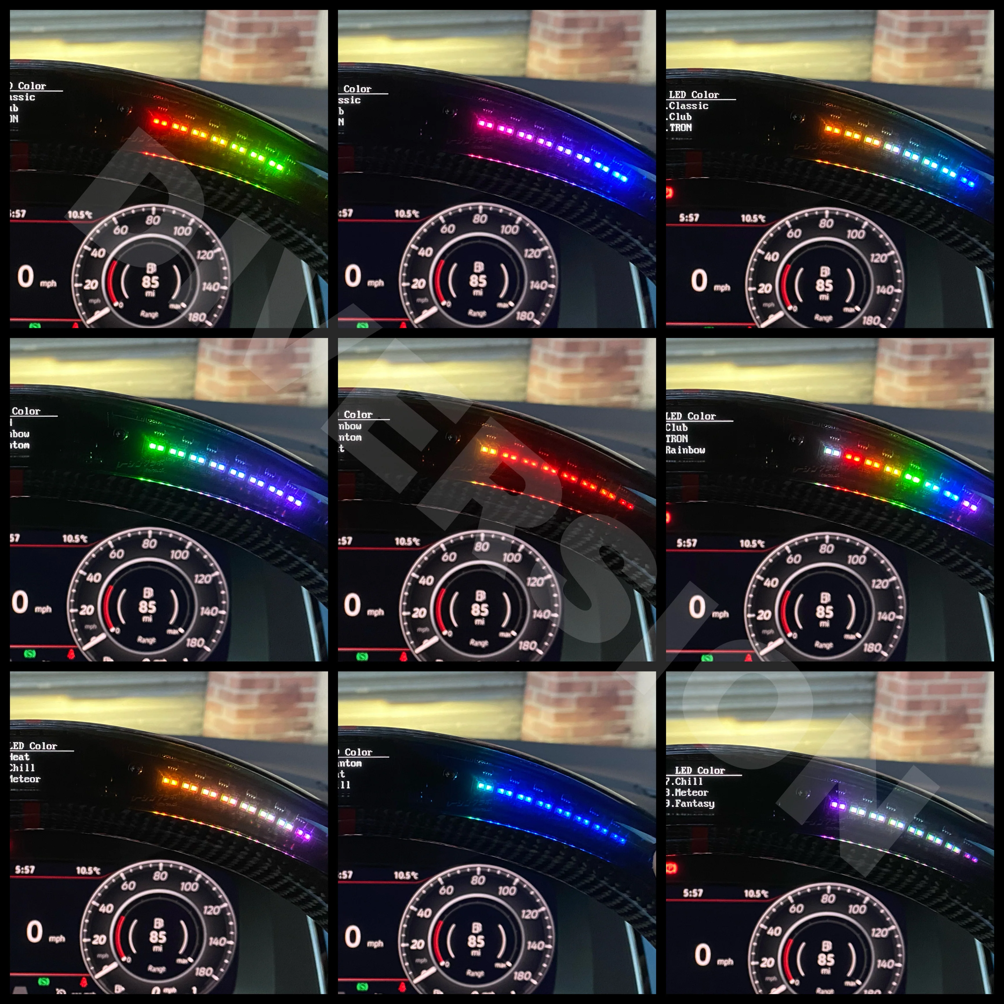Volkswagen Polo 6C GTI / GT / R Line LED Display Carbon Fibre Steering Wheel (LED CUSTOM / 2014 - 2017 Models) - Image 4