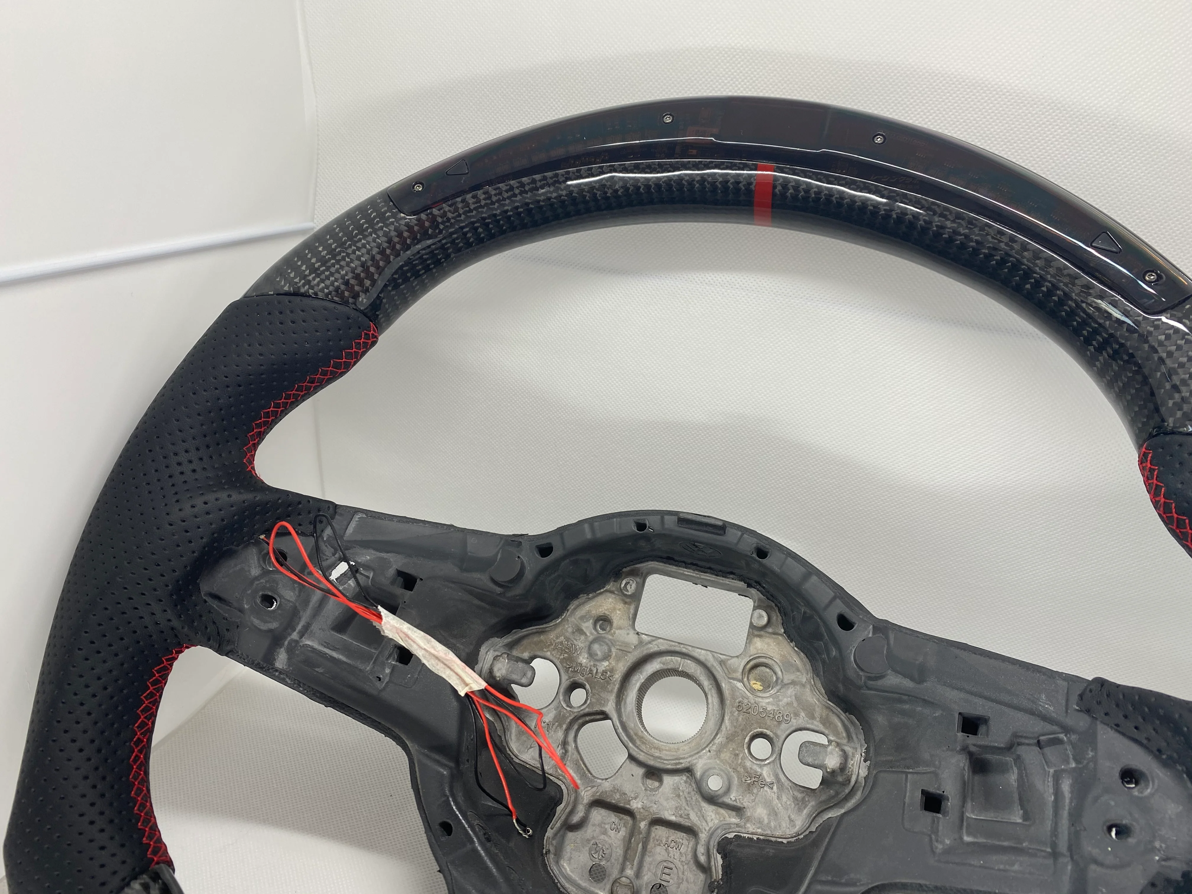 Volkswagen Polo 6C GTI / GT / R Line LED Display Carbon Fibre Steering Wheel (LED CUSTOM / 2014 - 2017 Models) - Image 7