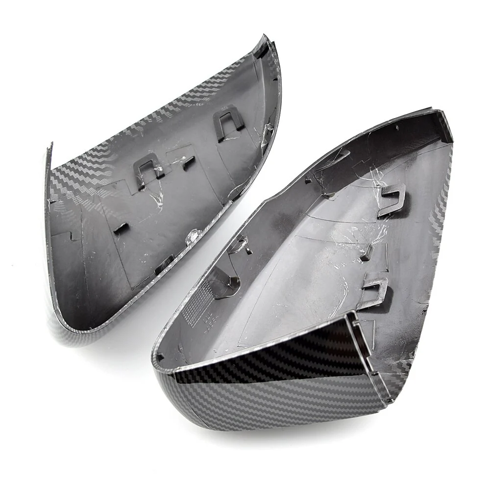 Volkswagen Polo MK5 6C / 6R Carbon Fibre Look Replacement Mirror Cover Caps (2009-2017) - Image 2