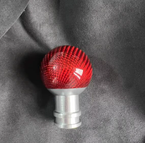 Volkswagen Polo MK5 6C/6R Carbon Fibre Weighted Gear Knob (Red) - Image 2