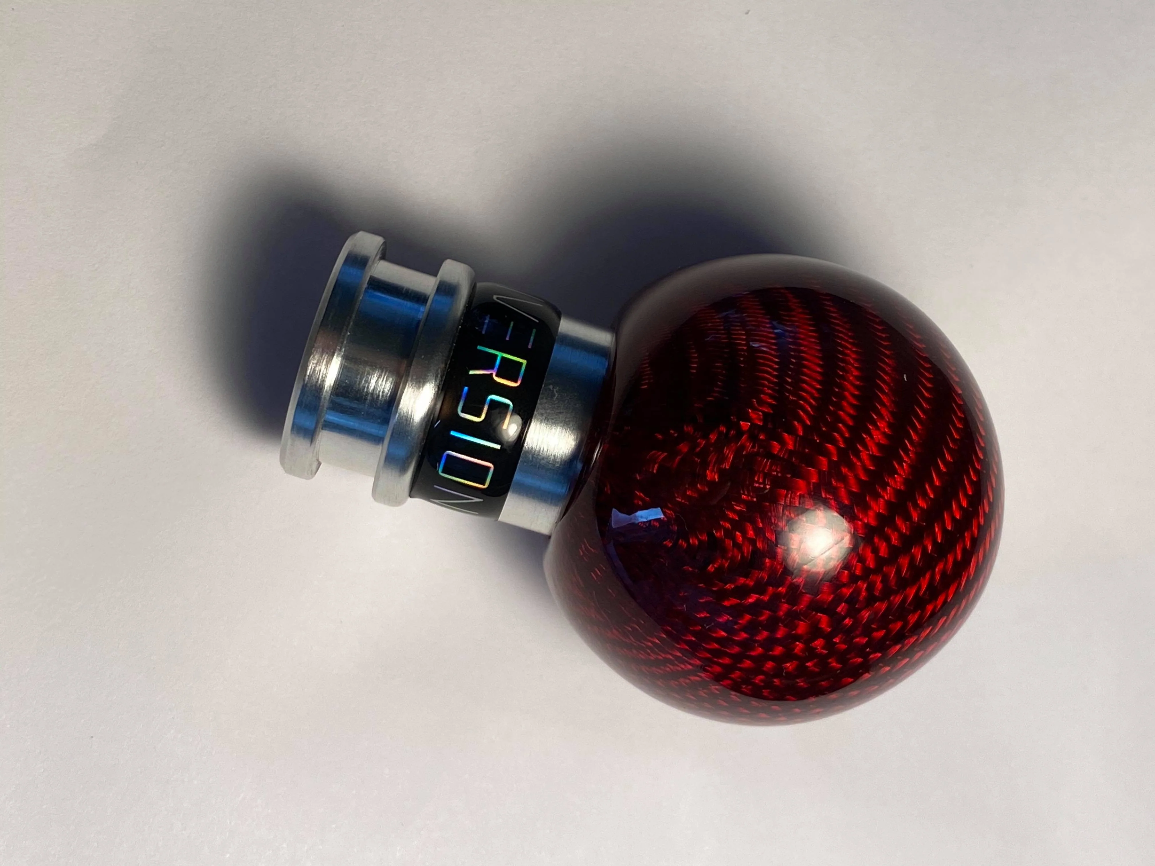 Volkswagen Polo MK5 6C/6R Carbon Fibre Weighted Gear Knob (Red) - Image 3