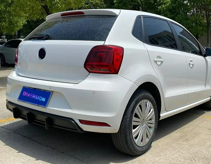 Volkswagen Polo MK5 6C Gloss Black Rear Bumper Extension & Diffuser (2014 - 2017 Models) | DAS Automotive - Image 6