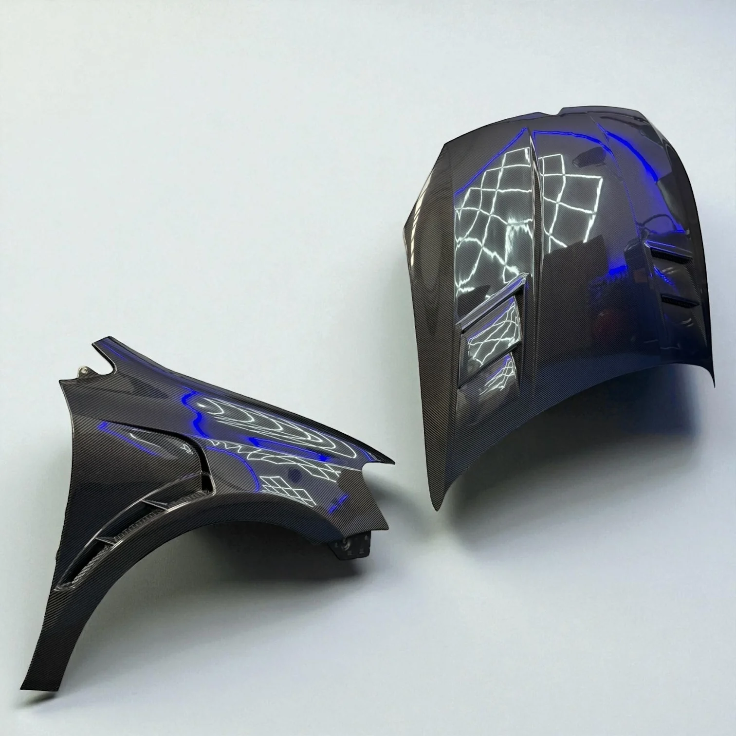 Volkswagen Polo MK5 V2 Genuine Carbon Fibre Bonnet & Wings Bundle (6R / 6C 09 - 17 Models) DIVERSION - Image 2